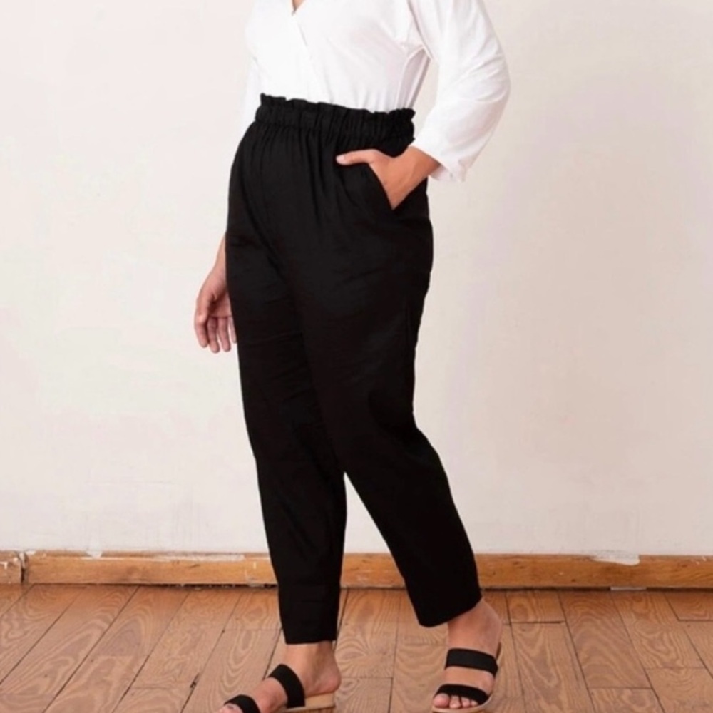 Aday "Kick Back" Lightweight Cropped Linen Trousers — image 3 of 8